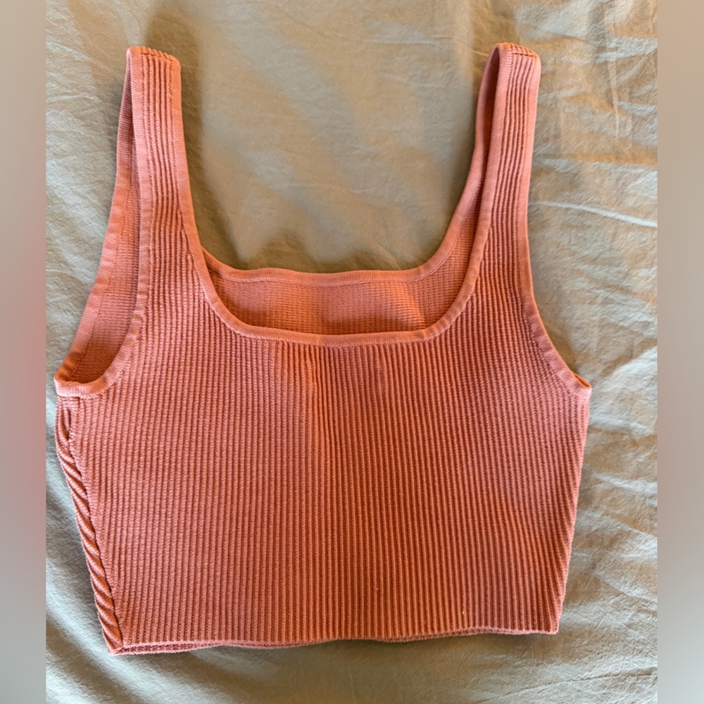 Babaton Pink Ribbed Tank Top - Picture 2 of 3